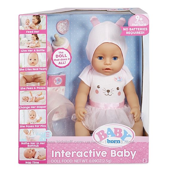 Интерактивная кукла пупс оригинал Baby Born Interactive Baby Doll