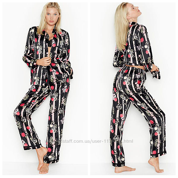 Victorias Secret сатиновая пижама, костюм для дома