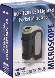 Микроскоп Carson Micro Brite Plus MM-300 Карсон 60x-120x Power LED Оригинал