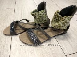 Женские серые босоножки сандалии супер качества 36 37 размер