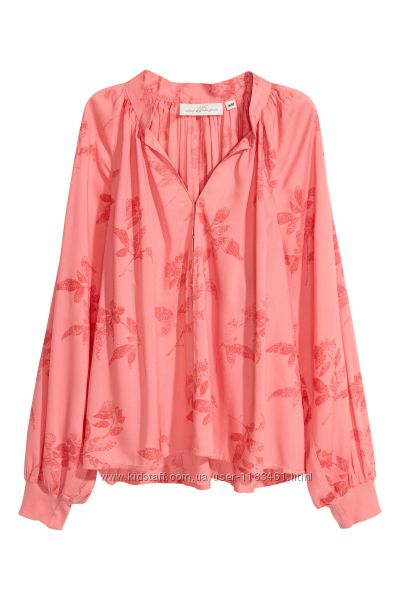Красивая яркая блуза h&m с цветочным принтом  Англия