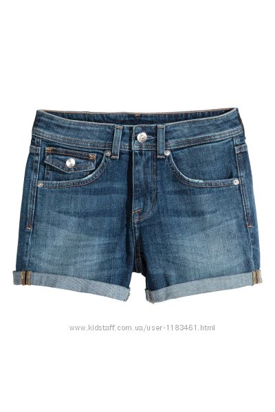 Шорты джинсовые H&M Regular Waist Denim Shorts размер XS евро 34