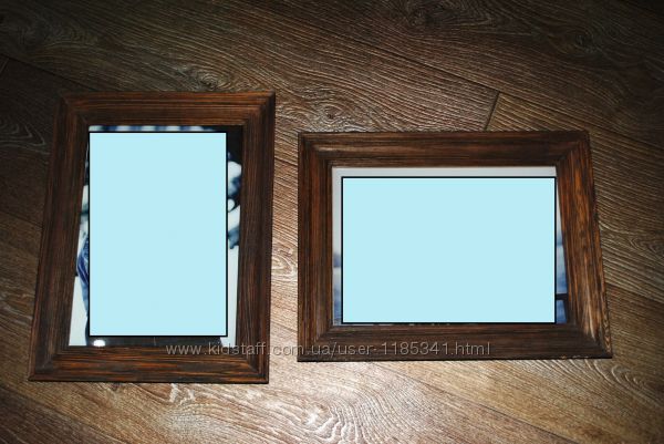 Рамки для фото А4 2 шт вертикальная и горизонтальная деревянные 