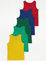 Майка разноцветная набор для мальчика от 2 до 5 лет из 5 штук джордж 200301