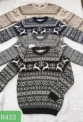 Детский свитер с оленями 110, 116, 122, 128, 134, 140, 146 роста Турция