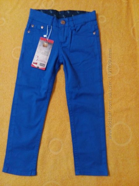 Брюки джинсы скинни Новые Billionaire 98-104 р красивого синего цвета, летн