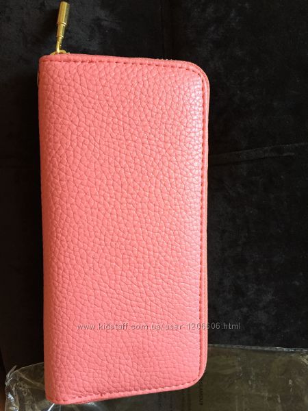 Розовый кошелёк под ровную купюру 