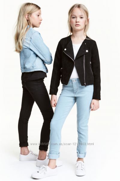 H&M джинсы супер-скинни  Чёрные