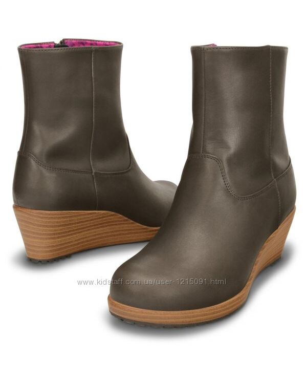 Кожаные ботинки крокс CrocsA-Leigh Leather Bootie ,  37, 5