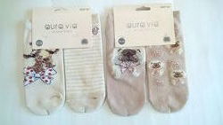 Носки женские короткие Aura. Via венгрия наборы из 2 пар левый-правый расспр