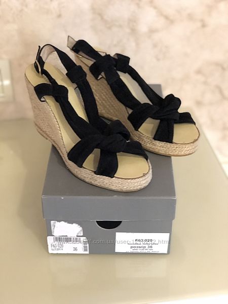 Босоножки на танкетке Minelli, натуральная замша, размер 36