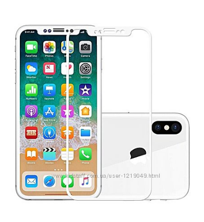 Защитное стекло 5D Full Cover Premium для Apple iPhone X три варианта стекл
