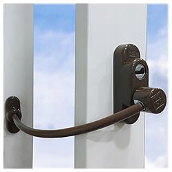 Блокиратор окна с тросом. Белый, коричневый