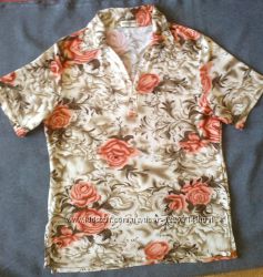  Мягкая бархатиствя блуза-футболка-батник, р. 48-50