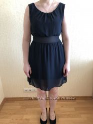 Платье короткое 46 размер Темно-синее