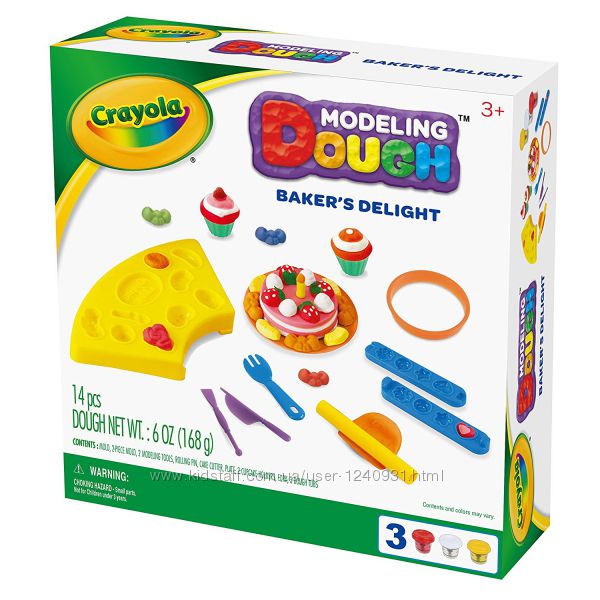 Набор для лепки Пекари. Crayola Modeling dough bakers delight Kit - 14 piec