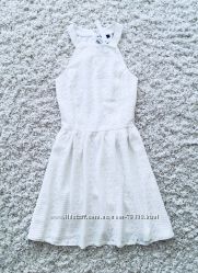 Кружевное платье белое летнее приталенное AQUA Оригинал хлопок лето кружево