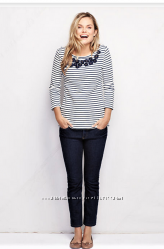 Lands End Embroidered Ponte Top Женский Топ XS