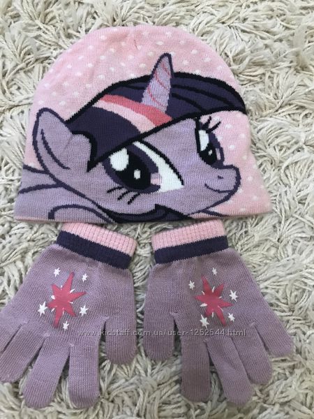 комплект my little pony шапочки и перчатки