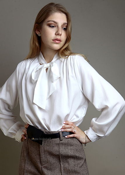 Шикарная белая блуза  в винтажном стиле Saint Tropez Дания