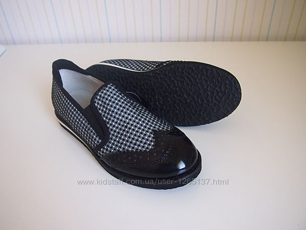 Стильні шкіряні туфлі - лофери для дівчинки 34-37