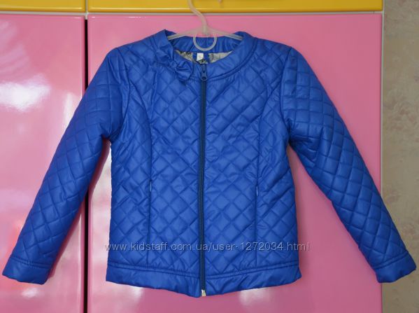 Курточка куртка демисезонная стеганная синяя р. 116
