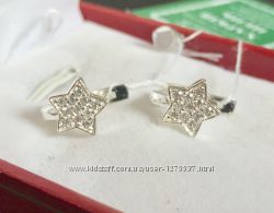 Новые серебряные серьги куб. цирконий Серебро 925 пробы