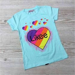 Модная трендовая футболка для девочек Likee TikTok Размеры 116-164 Турция