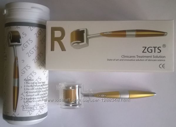 0. 75мм ZGTS Gold Мезороллер позолоченные титановые иглы в футляре