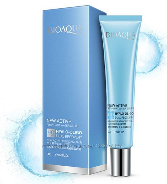 Bioaqua hyalo-oligo крем для век увлажняющий от отеков синяков лифтинг 20г