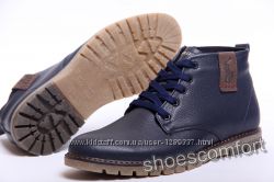 Polo на зиму Классические зимние ботинки из натуральной кожи синие