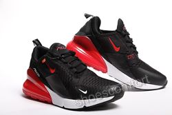 Мужские кроссовки Nike Air Max 270 Black/Red черные с красным