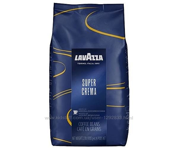 Кофе Lavazza Super Crema в зернах 1кг