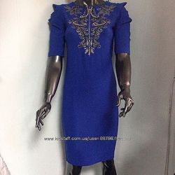 Распродажа. Шикарное синее платье . Турция