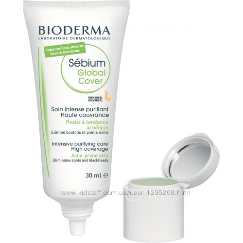 Bioderma Sebium Global Cover інтенсивний тональний догляд для шкіри, акне