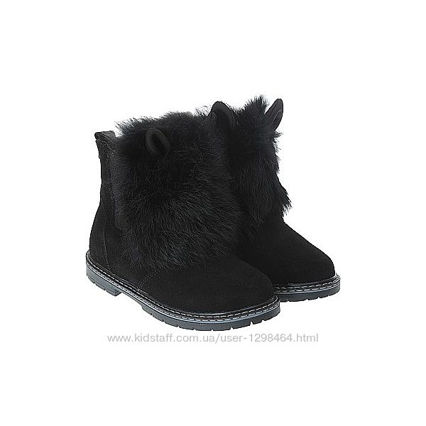 Зимние ботиночки с ушками и натуральным мехом Зайченок 109Ш-403 