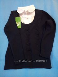 Школьная блуза- свитер 2 в 1