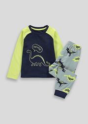Детский флисовый пижамный комплект с динозавром на мальчика 
