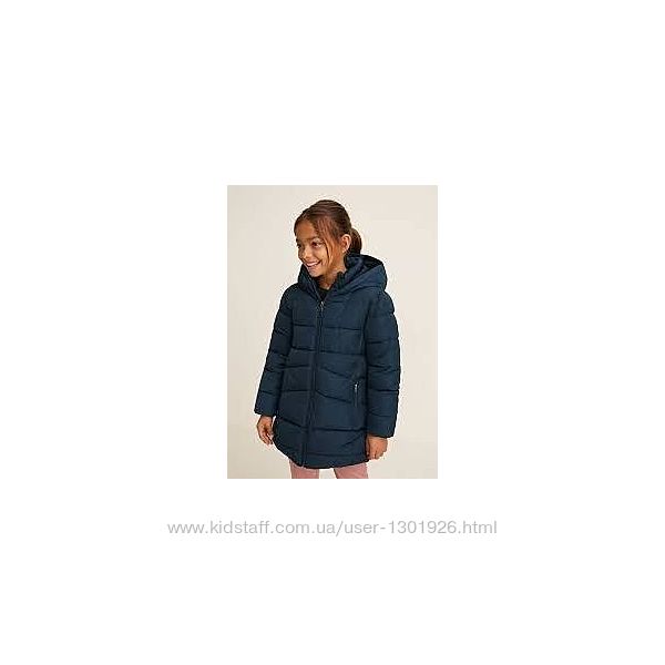 Удлиненная куртка-парка МАНГО для девочки 3-4 года, рост 104 см