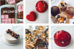 Ксения Нохрина Konfect Макаронс Птичье молоко Глазурь и леопард Зефир