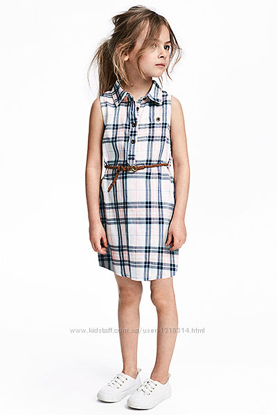 Оригинальное платье-рубашка от бренда H&M разм. 122