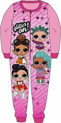 Пижама флисовая сдельная LOL куклы лол, теплый слип для девочки 2-4 лет