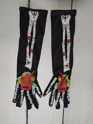 перчатки на мексиканский хэллоуин one size