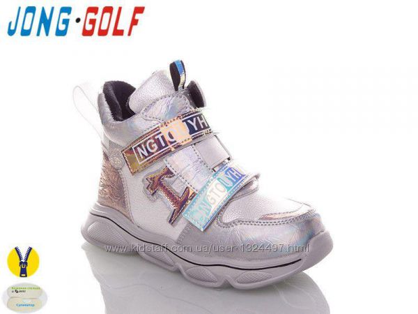 Стильні сріблясті черевики ТМ J. Golf для дівчаток на флісі  