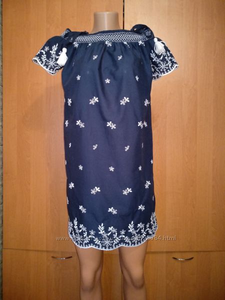 Крутое хлопковое платье сарафан туника хлопок Пог 55 см