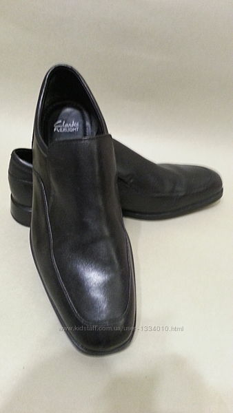Новые мужские черные туфли, оригинал Clarks, кожа, р.42.5-43