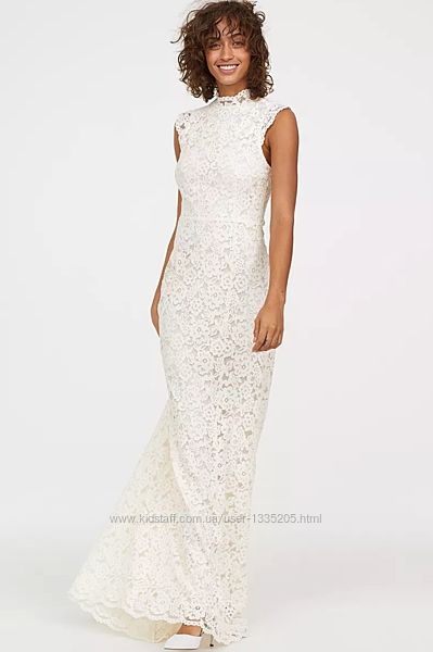 Шикарное свадебное, подвенечное кружевное платье H&M.