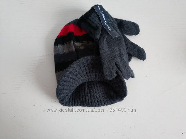Распродажа Комплект шапка перчатки  американского бренда Faded Glory    