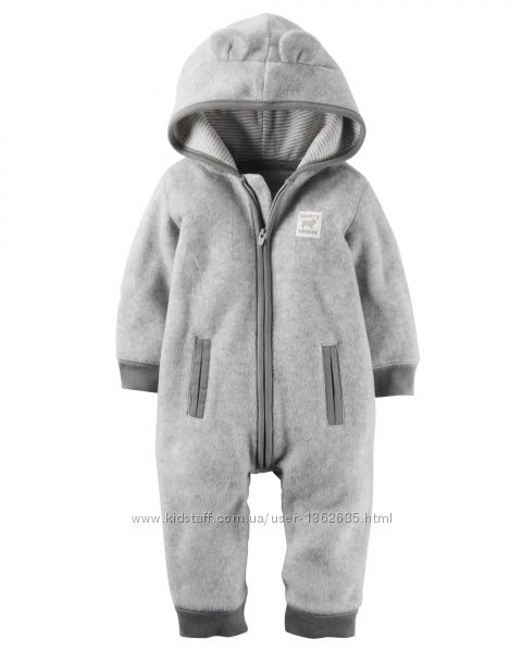  Флисовые комбинезоны Carters с капюшоном