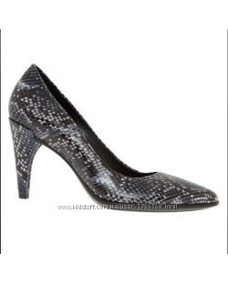 Шкіряні туфлі ECCO Grey Reptile Effect Court 